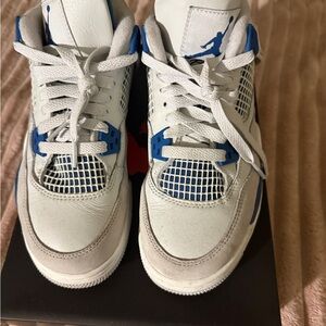 White and Blue Sneakers